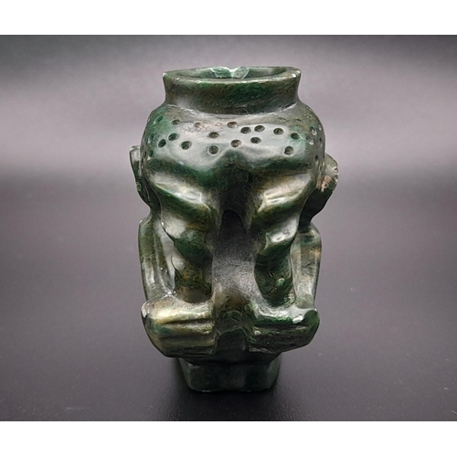 690 - An Early Jade Hand-Carved Figurine. 4cm tall.