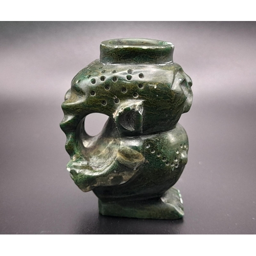 690 - An Early Jade Hand-Carved Figurine. 4cm tall.