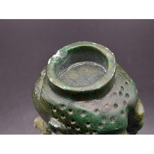 690 - An Early Jade Hand-Carved Figurine. 4cm tall.