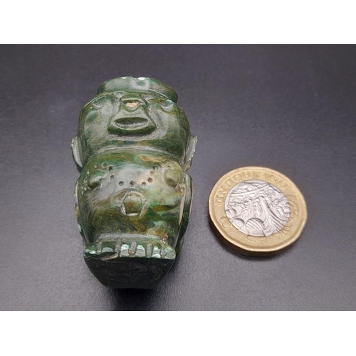 690 - An Early Jade Hand-Carved Figurine. 4cm tall.