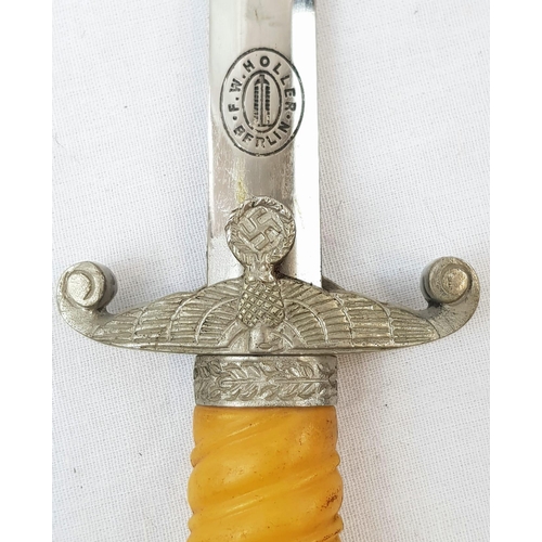 182 - 1960’s Copy German Army Dagger. Very well made with Holler maker’s mark. Often passed off as origina... 