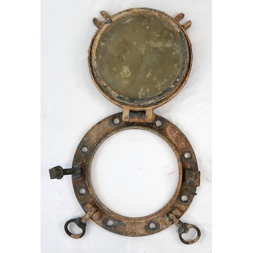 518 - WW2 British Porthole from the Wreck of the Cargo Ship Empire Path that was Breached with a broken
ba... 