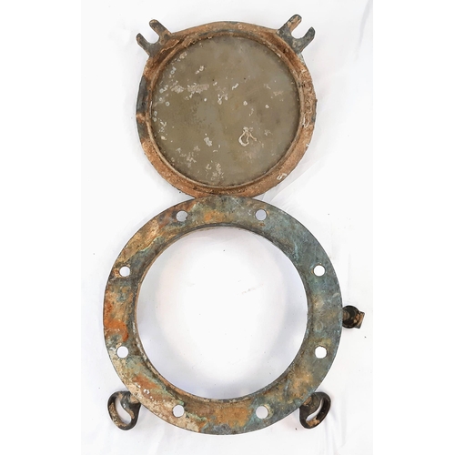 518 - WW2 British Porthole from the Wreck of the Cargo Ship Empire Path that was Breached with a broken
ba... 