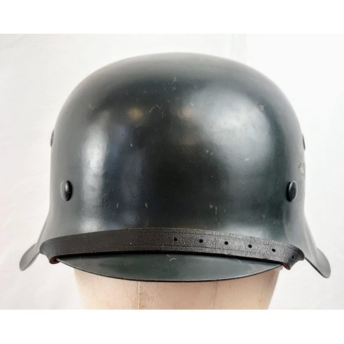 70 - WW2 German Luftwaffe M42 Helmet & Liner. Marked ET.66 for Eisenhüttenwerk Thale at Herz.