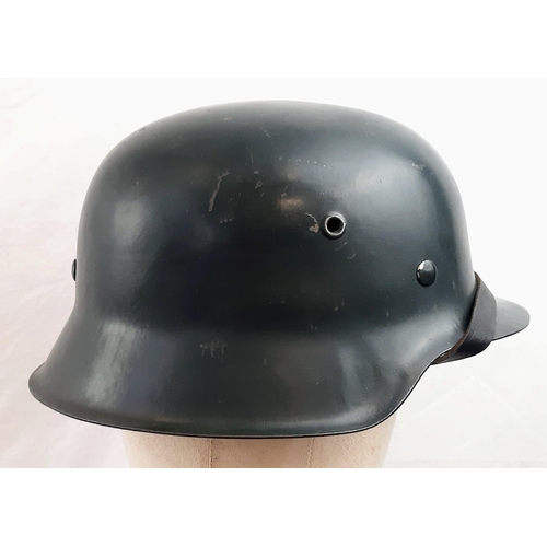 70 - WW2 German Luftwaffe M42 Helmet & Liner. Marked ET.66 for Eisenhüttenwerk Thale at Herz.