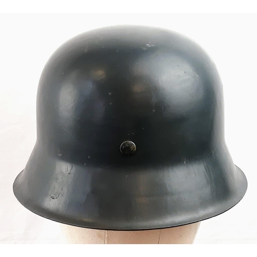 70 - WW2 German Luftwaffe M42 Helmet & Liner. Marked ET.66 for Eisenhüttenwerk Thale at Herz.