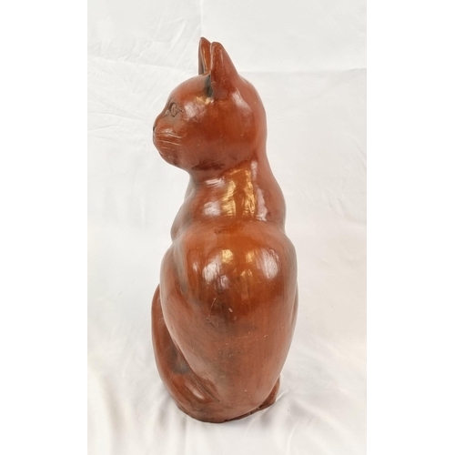 446 - Large Vintage Hand-Made Ceramic Cat. 43cm