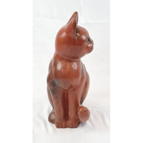 446 - Large Vintage Hand-Made Ceramic Cat. 43cm