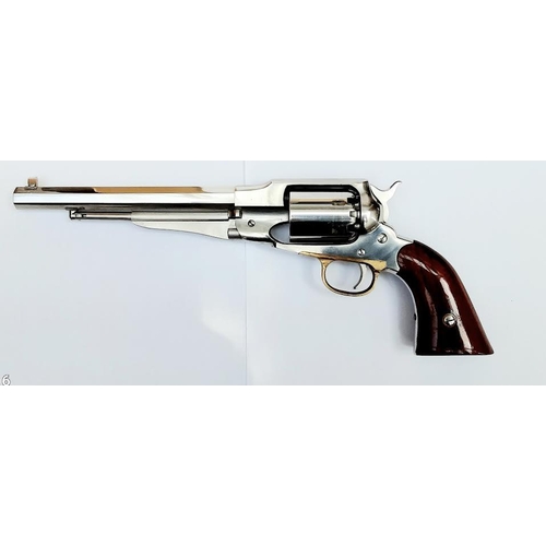 556 - A Deactivated 1858 New Army Black Powder Revolver. Made by Uberti. It has an 8 inch barrel and is .4... 