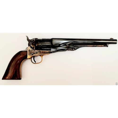 577 - A Deactivated 1860 Colt Army Revolver. This .44 calibre black powder revolver is made by Pietta. Ser... 