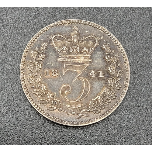 283 - An 1841 Queen Victoria Maundy Coin Set. Uncirculated but please see photos. Comes in a presentation ... 