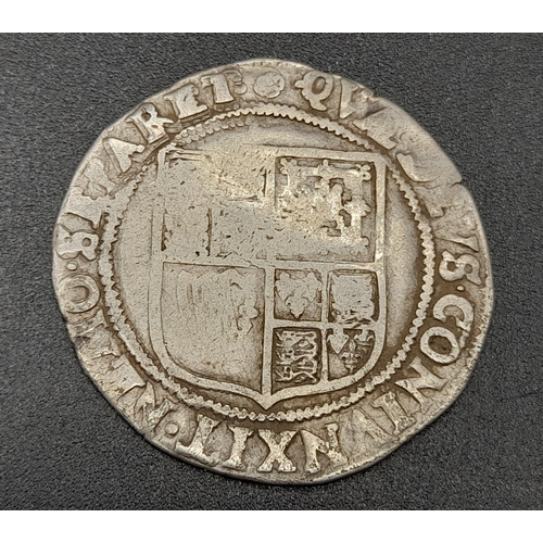 395 - A 1603-25 James I Silver Shilling Coin. Most likely 5th bust. AF condition but please see photos. Fu... 