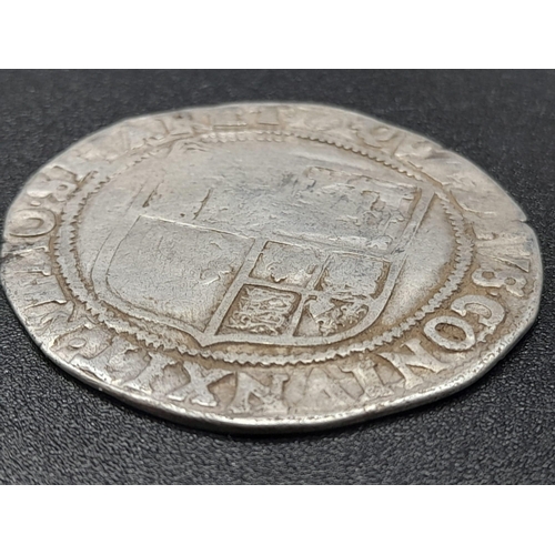 395 - A 1603-25 James I Silver Shilling Coin. Most likely 5th bust. AF condition but please see photos. Fu... 