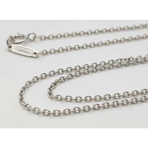 458 - An 18K White Gold Disappearing Link Chain. 74cm. 4.81g. Ref - 3759.