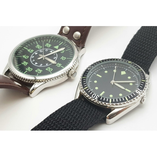 636 - A Parcel of 4 Homage Military Watches all working order with new batteries (three unworn one worn an... 