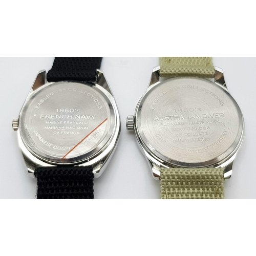 636 - A Parcel of 4 Homage Military Watches all working order with new batteries (three unworn one worn an... 