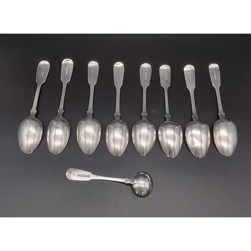 290 - Nine Antique Silver Spoons. Most carry the hallmark of London 1839. Very good condition. 187.56g tot... 