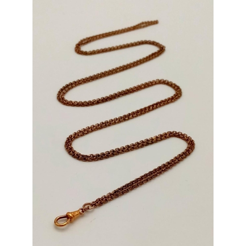 192 - An Antique 9K Yellow Gold Longuard Chain with Clasp.
130cm. 20.2g