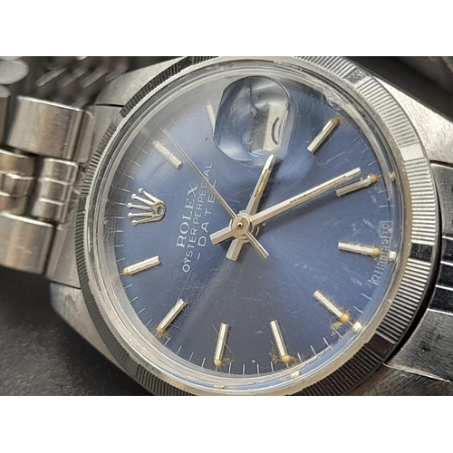 4 - ROLEX DATEJUST BLUE DIAL FULL WORKING ORDER RECENTLY SERVICED AF. 25mm