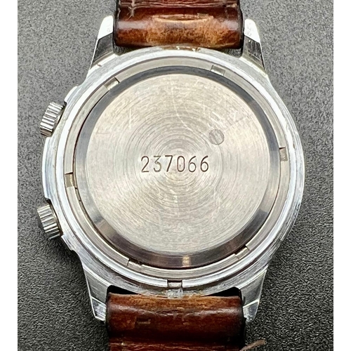 157 - A Vintage Poljot Mechanical Watch. Brown leather strap. Case - 35mm. In working order but no guarant... 