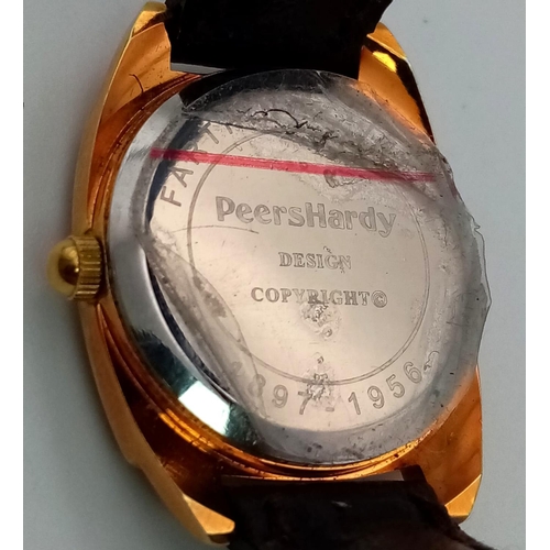 178 - A Peers Hardy Vintage 1941 Farthing leather watch in good condition and working order. 22mm