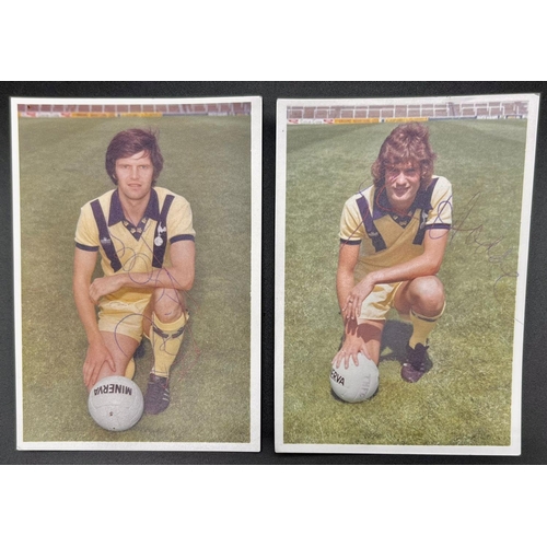 437 - Four Vintage Signed Tottenham Hotspur Player Photos:
Barry Daines, Peter Taylor, Glenn Hoddle and Te... 