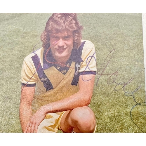 437 - Four Vintage Signed Tottenham Hotspur Player Photos:
Barry Daines, Peter Taylor, Glenn Hoddle and Te... 