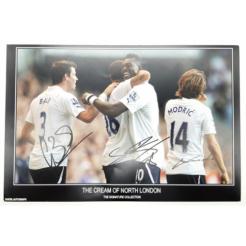 394 - Three Tottenham Hotspur Signed Photos Plus a Digitally Signed One. Real - Paul Stewart, Terry Naylor... 