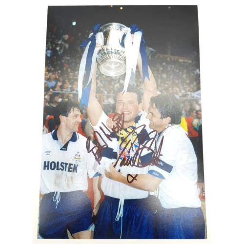 394 - Three Tottenham Hotspur Signed Photos Plus a Digitally Signed One. Real - Paul Stewart, Terry Naylor... 