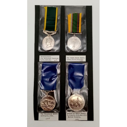 783 - A Collection of 4 Vintage Military Interest Medals (Possibly retrospective
copies) comprising a Terr... 