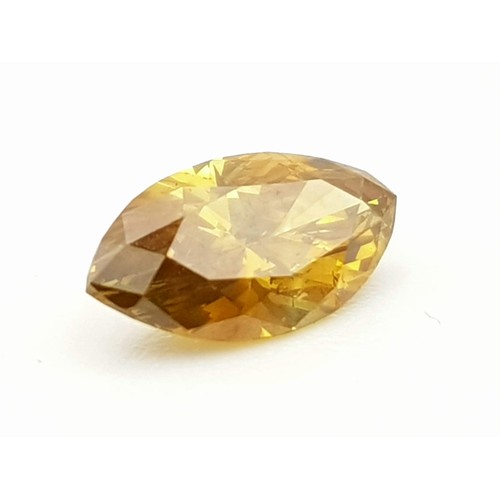 279 - LOOSE DIAMOND MARQUISE BRILLIANT 0.66ct; GIA 2161699778 NATURAL FANCY DEEP BROWN/ORANGE YELLOW COLOU... 