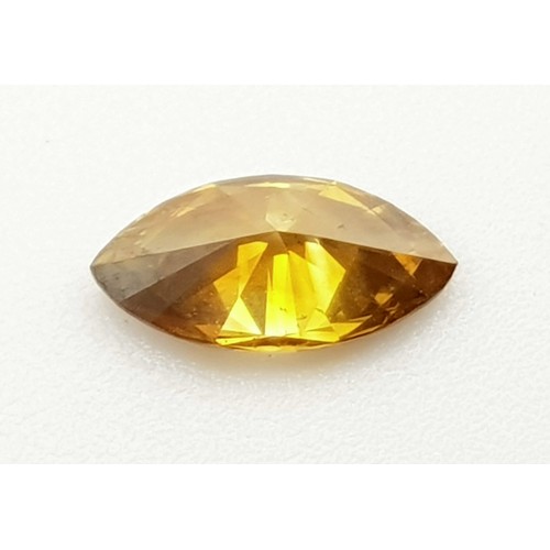 279 - LOOSE DIAMOND MARQUISE BRILLIANT 0.66ct; GIA 2161699778 NATURAL FANCY DEEP BROWN/ORANGE YELLOW COLOU... 