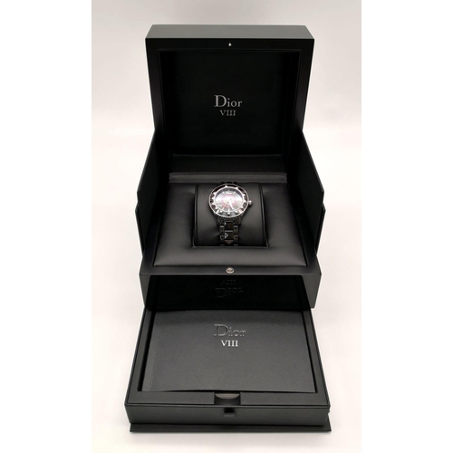 25 - A Christian Dior VIII Automatic Ladies Watch. Black ceramic bracelet and case - 35mm. Black dial wit... 