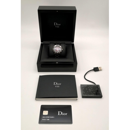 25 - A Christian Dior VIII Automatic Ladies Watch. Black ceramic bracelet and case - 35mm. Black dial wit... 