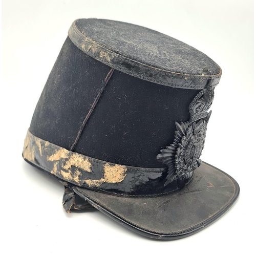 390 - A Rare Antique Original London Rifle Brigade Cap. Serial number on inner. Some slight exterior wear.... 