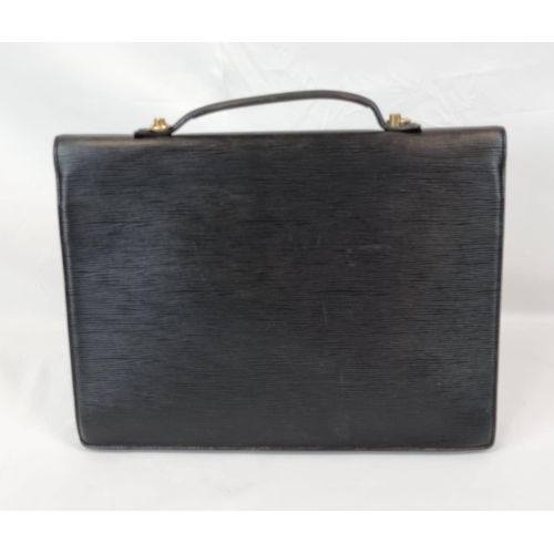 232 - A Louis Vuitton Black Ambassadeur Briefcase. Black epi leather. Zipped interior pocket. Plenty of in... 