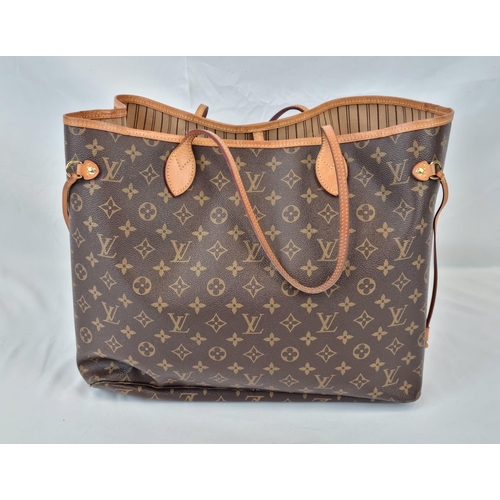 330 - A Louis Vuitton Articles de Voyage Tote Bag. Monogrammed canvas exterior with leather straps and gil... 