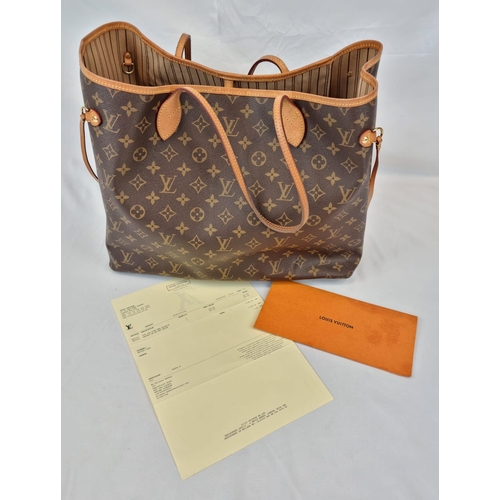 330 - A Louis Vuitton Articles de Voyage Tote Bag. Monogrammed canvas exterior with leather straps and gil... 