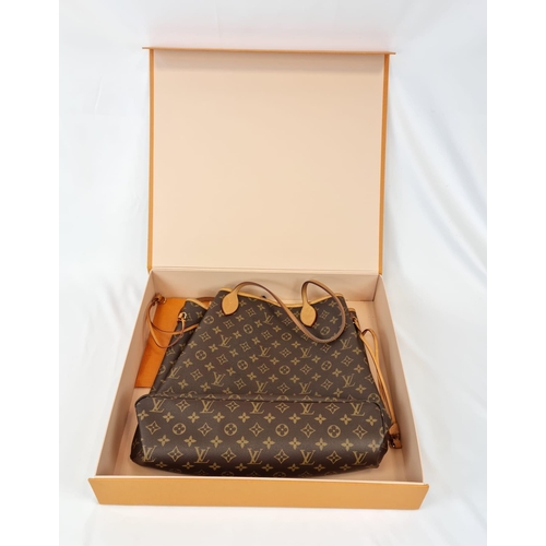 330 - A Louis Vuitton Articles de Voyage Tote Bag. Monogrammed canvas exterior with leather straps and gil... 