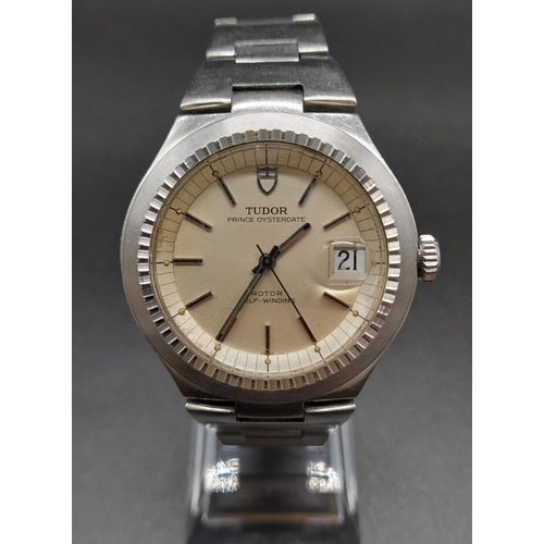 97 - A Vintage Tudor Prince Oysterdate Gents Watch. Automatic movement. Stainless steel strap and case - ... 