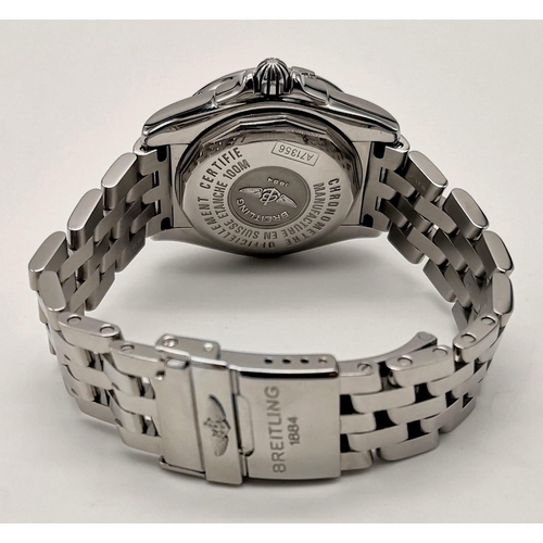 75 - A Breitling Galactic 32 Stainless Steel and Diamond Ladies watch. Stainless steel strap and case - 3... 