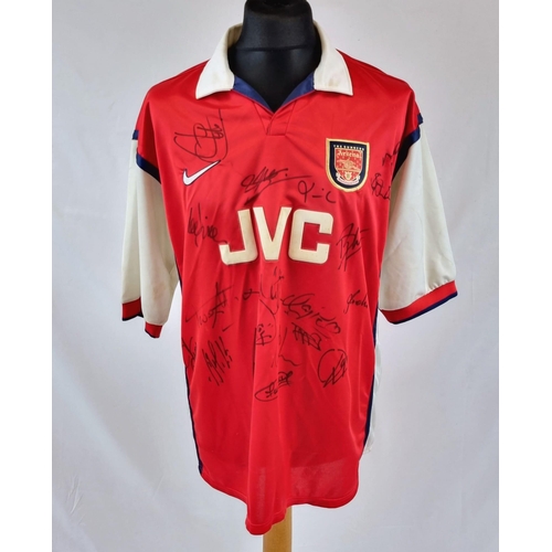 40 - A 1998/99 Arsenal FC Match Quality Signed Shirt. JVC era. Signatures include: Dixon, Parlour, Keown,... 