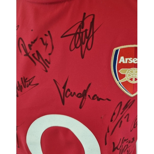 44 - A 2003/4 Arsenal FC Match Quality Signed Shirt. O2 sponsor era. Signatures to include: Adams, Henry,... 