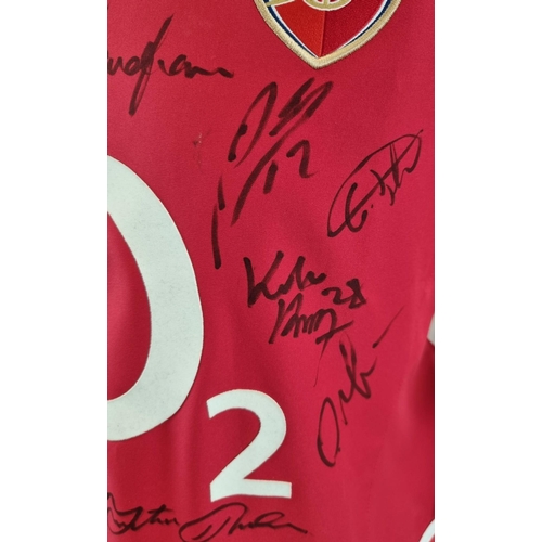 44 - A 2003/4 Arsenal FC Match Quality Signed Shirt. O2 sponsor era. Signatures to include: Adams, Henry,... 