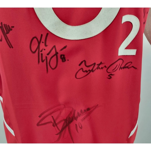 44 - A 2003/4 Arsenal FC Match Quality Signed Shirt. O2 sponsor era. Signatures to include: Adams, Henry,... 