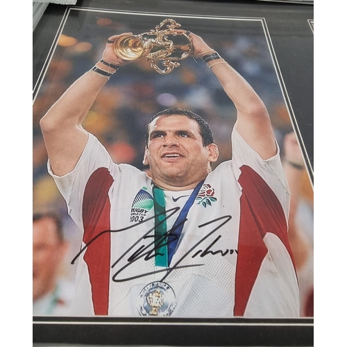 200 - A Martin Johnson Signed Tribute to England's Emphatic 2003 World Cup Rugby Final Win over Australia.... 