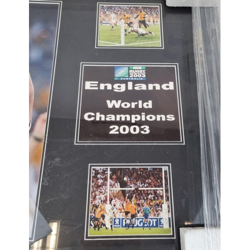 200 - A Martin Johnson Signed Tribute to England's Emphatic 2003 World Cup Rugby Final Win over Australia.... 