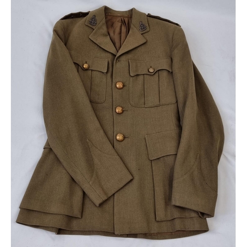 394 - A WW2 Royal Ordinance Corps Officers Uniform. NOTE! Please read handwritten provenance and see photo... 