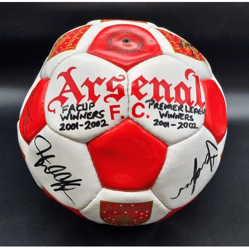 48 - An Arsenal FC Premier League and FA Cup Winners Double Signed Football of 2001/2. Signatures Include... 