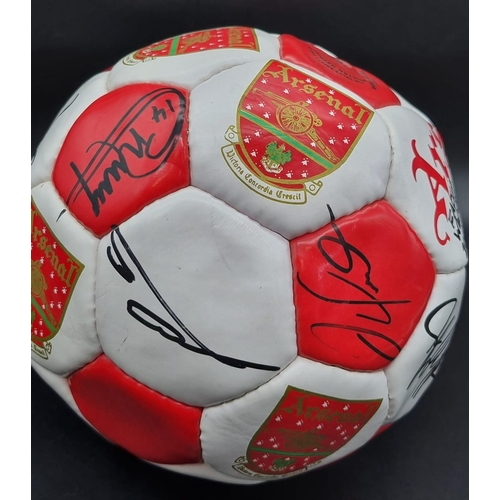 48 - An Arsenal FC Premier League and FA Cup Winners Double Signed Football of 2001/2. Signatures Include... 